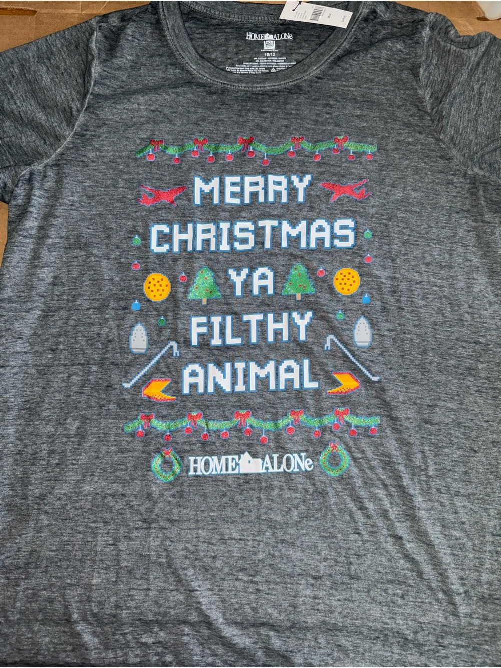 Home Alone Lane Bryant Merry Christmas Filthy Animal Ladies Shirt 10/12 E4